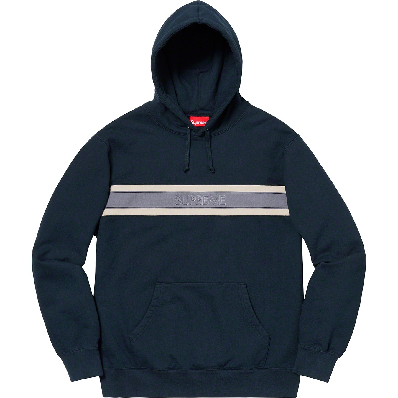Chest Stripe Logo Hooded Sweatshirt view 7